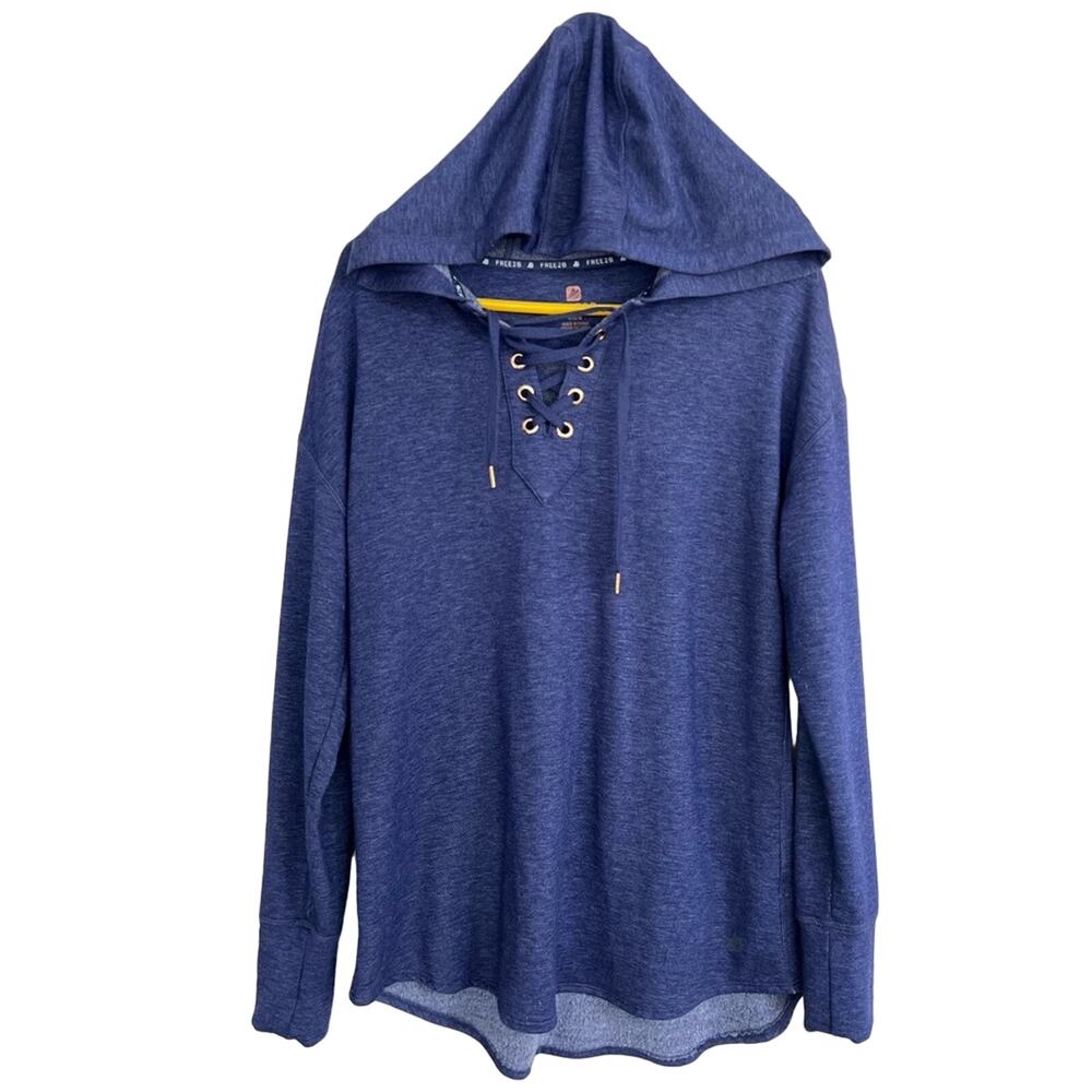 Women’s Free2B Blue Active Hoodie Size Large CLEAN